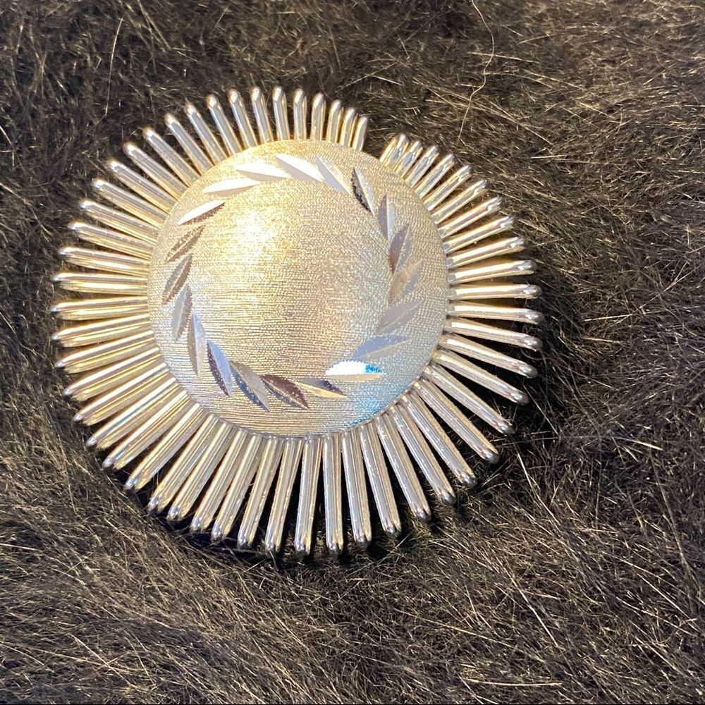 Vintage 70s Western Germany silver scarf clip